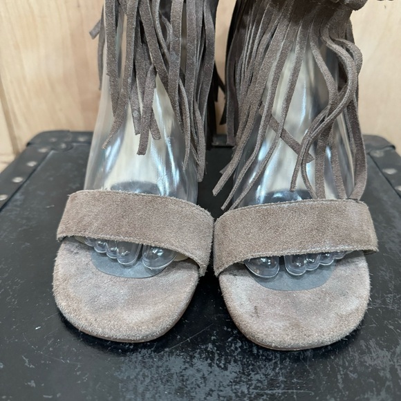 MATIKO SUEDE Morgan FRINGE Sandals HEELS Size 41 Boho - Picture 12 of 16